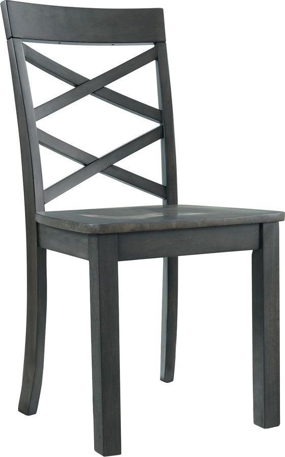 Elements Dining Sets - Regan 6PC Dining Set in Gray-Table, 4 Side Chairs & Bench Grey