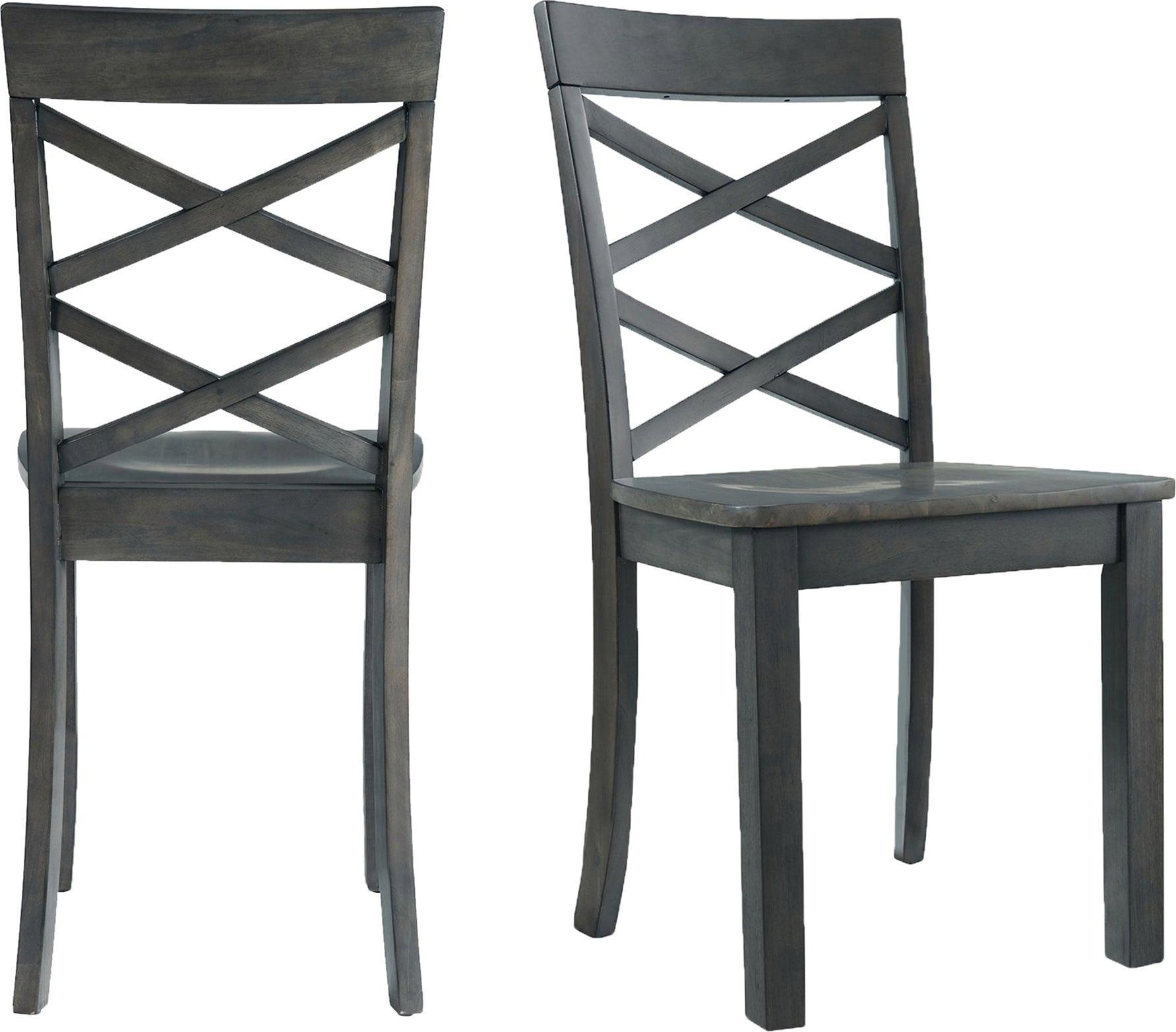 Elements Dining Chairs - Regan Standard Height Side Chair Set in Gray