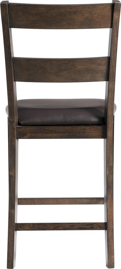 Elements Dining Sets - Reid 5PC Counter Height Dining Set-Table & Four Chairs Dark Walnut