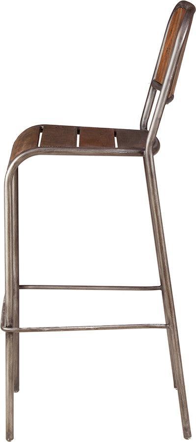 Olliix.com Barstools - Renu Bar Stool with Backrest Light Brown