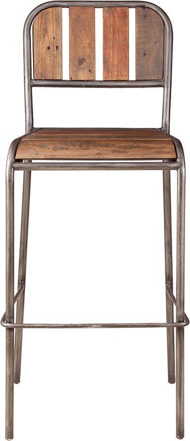 Olliix.com Barstools - Renu Bar Stool with Backrest Light Brown