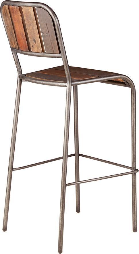 Olliix.com Barstools - Renu Bar Stool with Backrest Light Brown