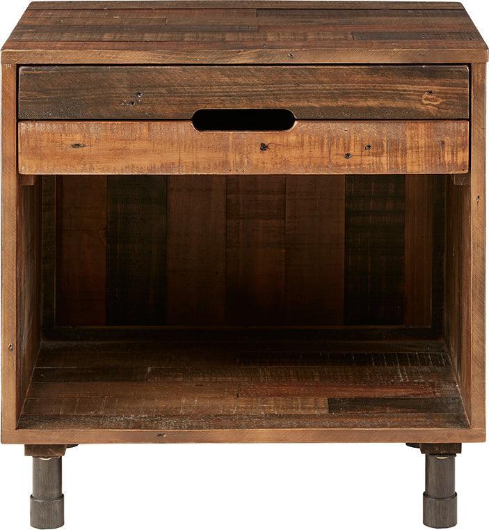 Olliix.com Nightstands & Side Tables - Renu Nightstand Light Brown Multi