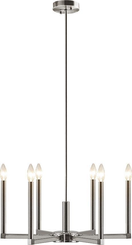 Olliix.com Ceiling Lights - Renzetti 6-Light Contemporary Candelabra Styled Chandelier