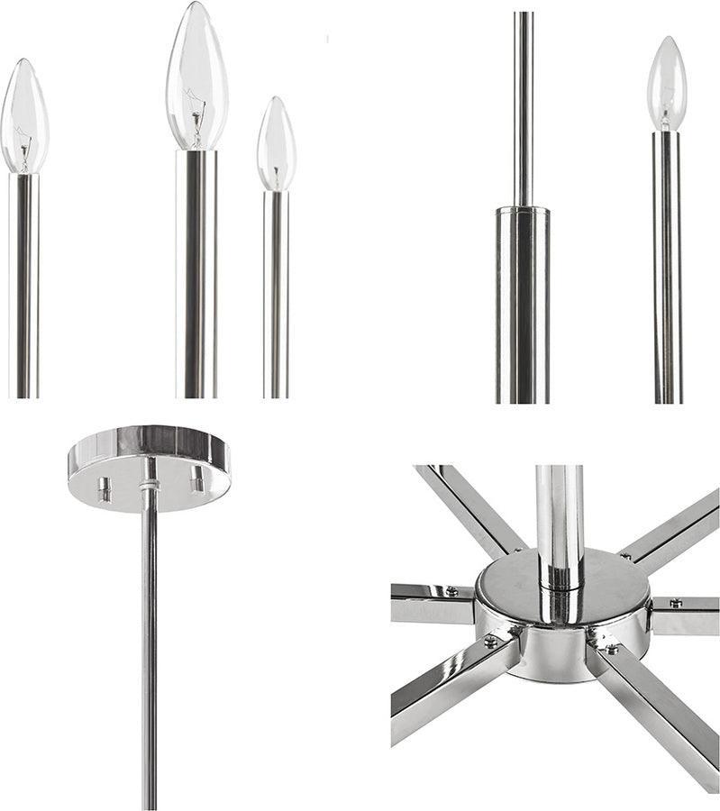 Olliix.com Ceiling Lights - Renzetti 6-Light Contemporary Candelabra Styled Chandelier