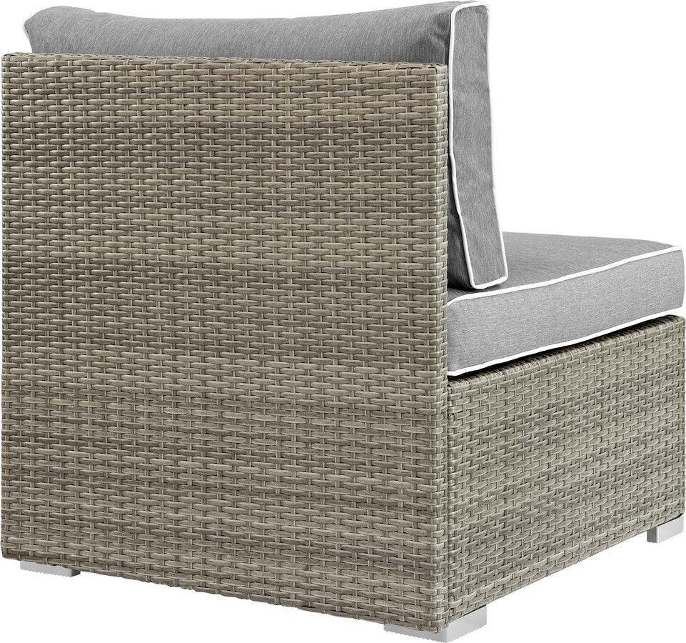 Modway Outdoor Chairs - Repose Outdoor Patio Armless Chair Light Gray