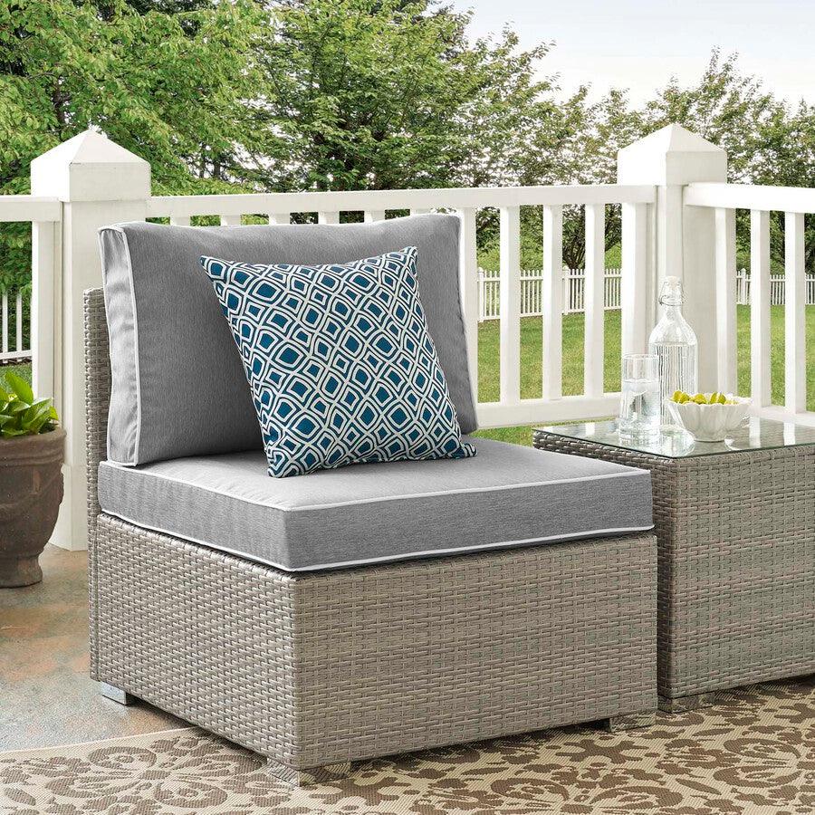Modway Outdoor Chairs - Repose Outdoor Patio Armless Chair Light Gray
