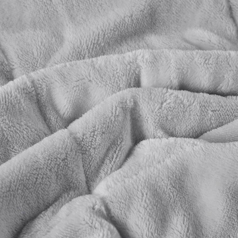 Olliix.com Comforters & Blankets - Reversible HeiQ Smart Temperature Down Alternative Blanket Grey MP51-6379