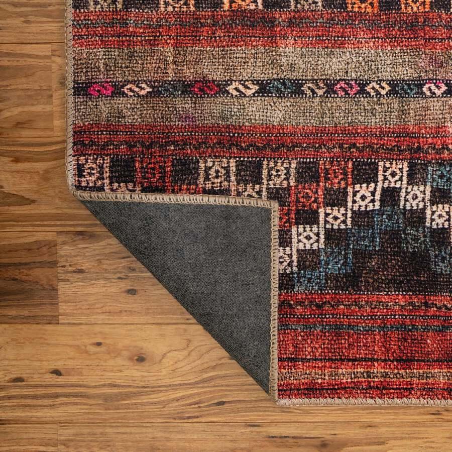 Unique Loom Indoor Rugs - Revival Bohemian 8x12 Rectangular Rug Red