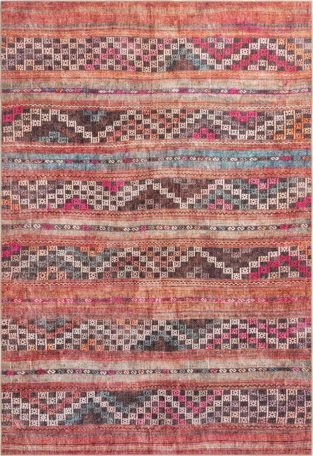 Unique Loom Indoor Rugs - Revival Bohemian 8x12 Rectangular Rug Red