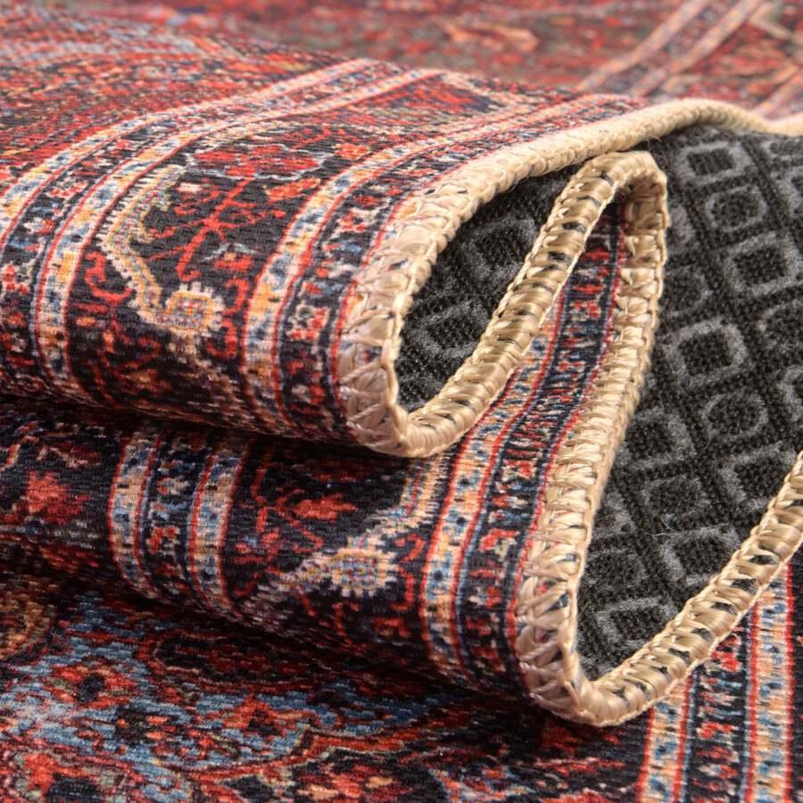 Unique Loom Indoor Rugs - Revival Traditional 8x12 Rectangular Rug Burgundy