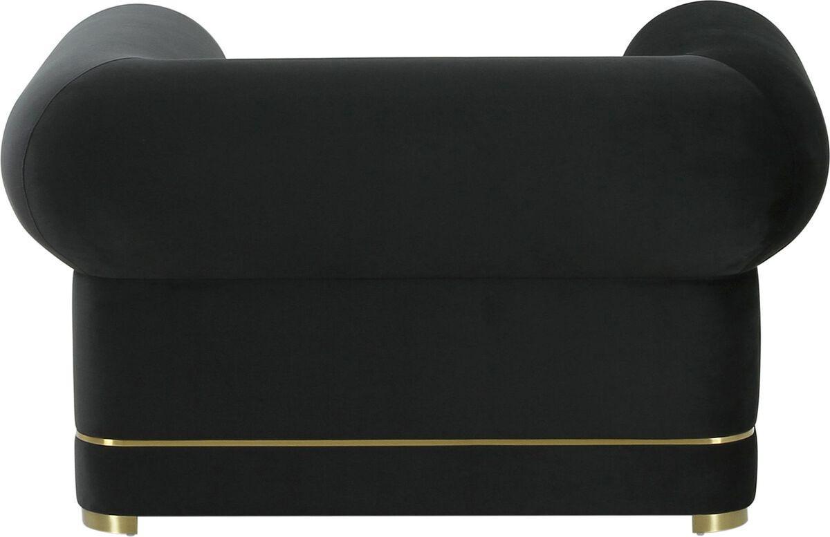 Tov Furniture Accent Chairs - Ricardo Black Velvet Accent Chair