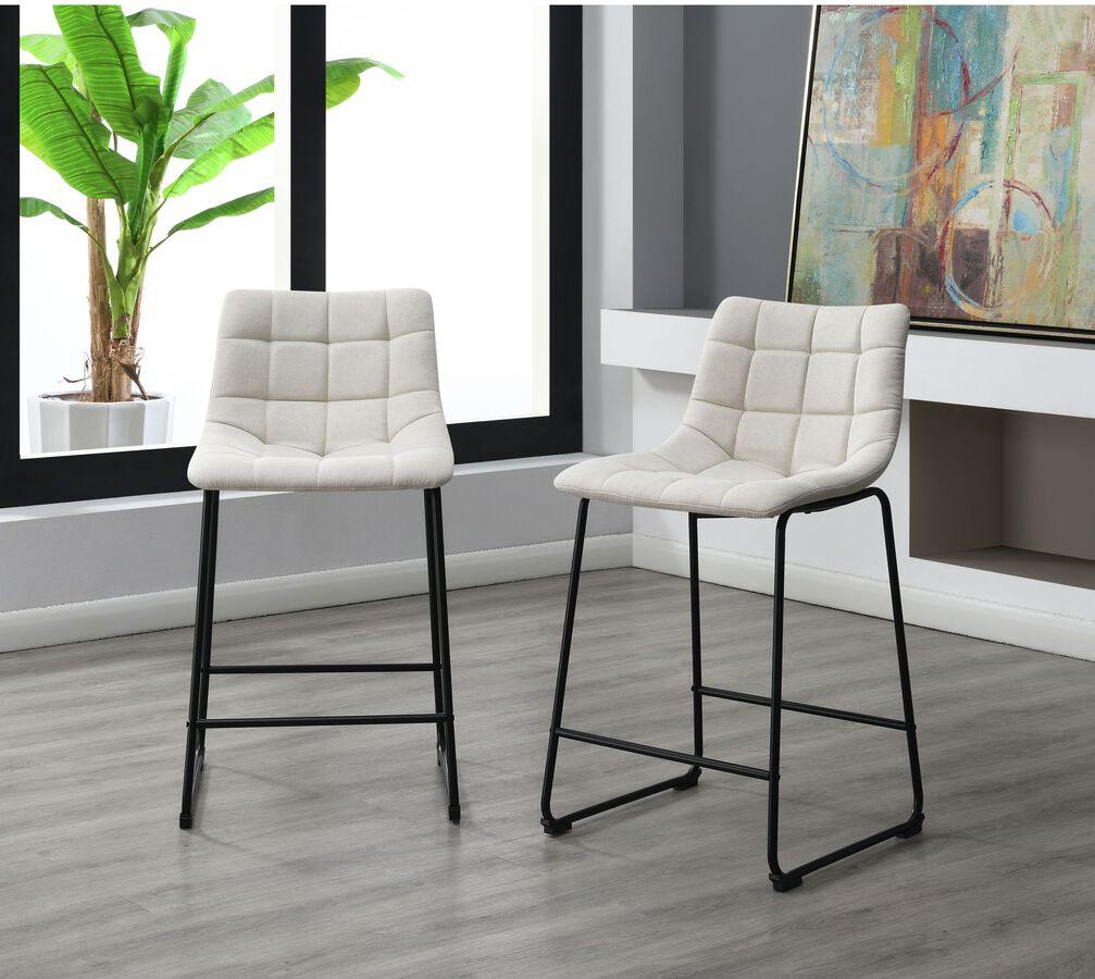 Elements Barstools - Richmond 25" Counter Stool in Linen White