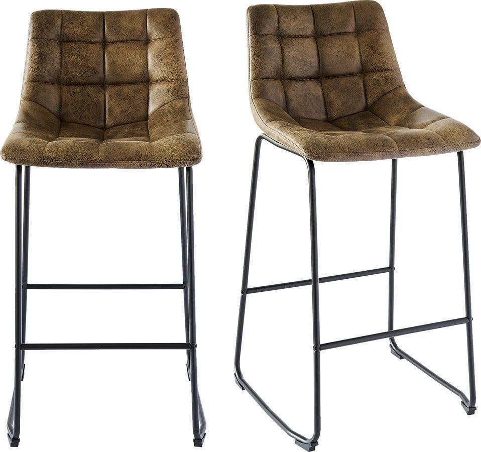 Elements Barstools - Richmond Metal Bar Stool Set Brown