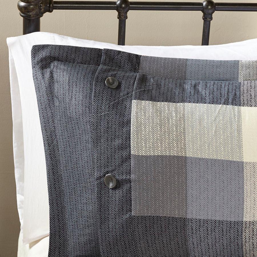 Olliix.com Comforters & Blankets - Ridge 7 Piece Herringbone 36 " W Comforter Set Gray King