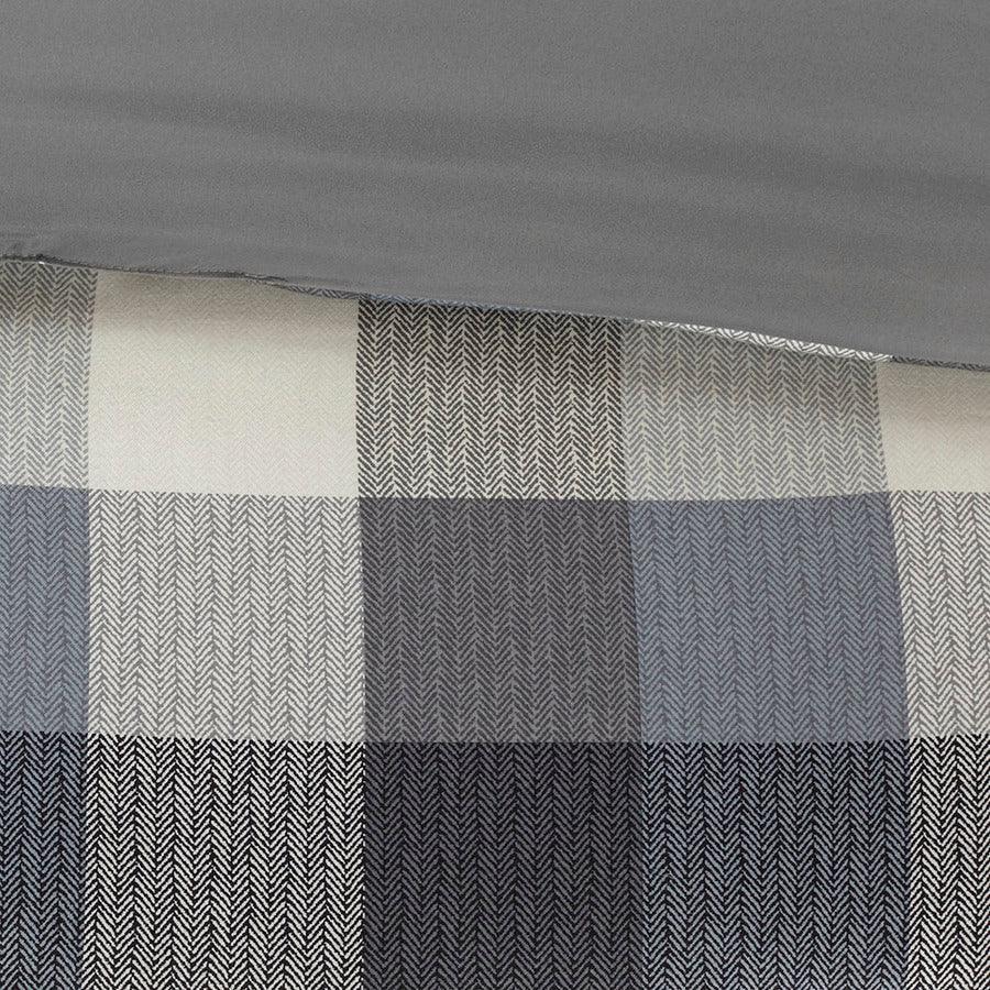 Olliix.com Comforters & Blankets - Ridge 7 Piece Herringbone 36 " W Comforter Set Gray King