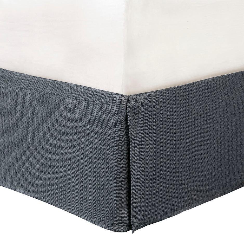 Olliix.com Comforters & Blankets - Ridge 7 Piece Herringbone Comforter Set Gray Queen