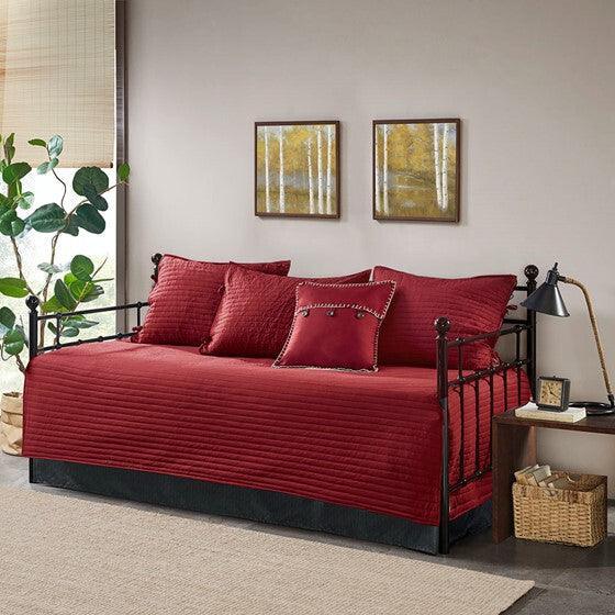 Olliix.com Comforters & Blankets - Ridge Coverlet & Bedspread Daybed Red