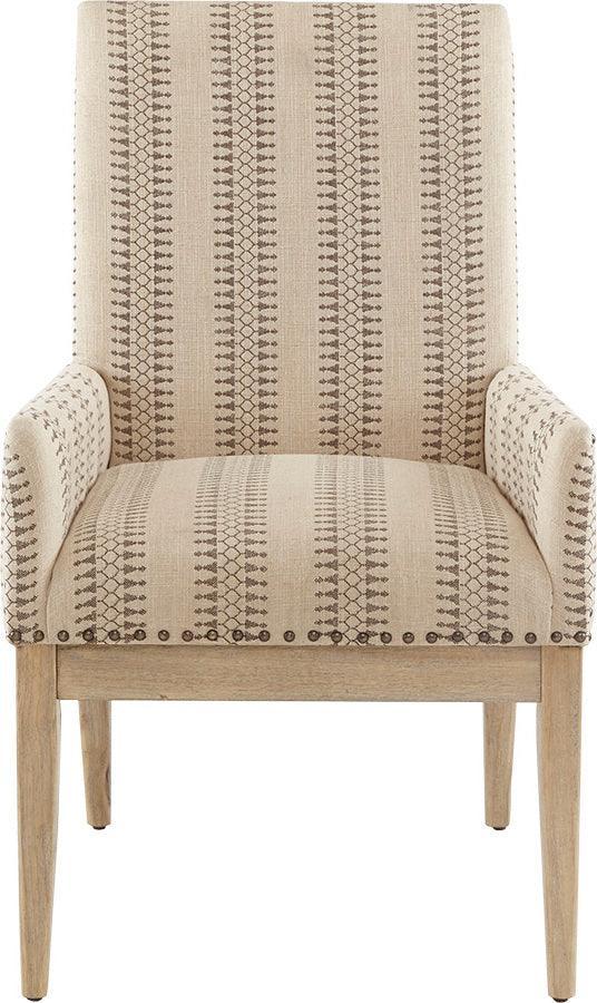 Olliix.com Dining Chairs - Rika Farm House High Back Dining Armchair (Set of 2) 23.5"W x 28"D x 39"H Natural