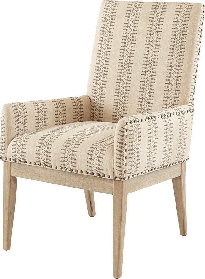 Olliix.com Dining Chairs - Rika Farm House High Back Dining Armchair (Set of 2) 23.5"W x 28"D x 39"H Natural