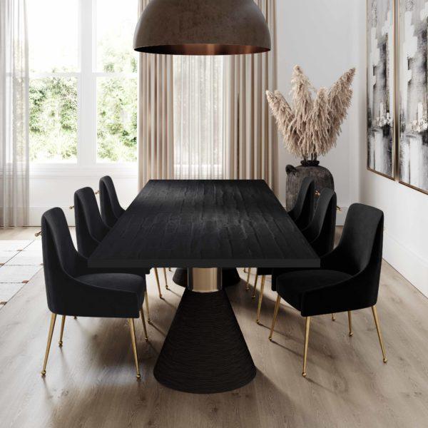 Tov Furniture Dining Tables - Rishi Black Rope Rectangular Table