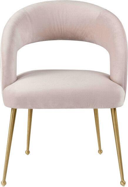 Tov Furniture Dining Chairs - Rocco Blush Velvet Dining Chair