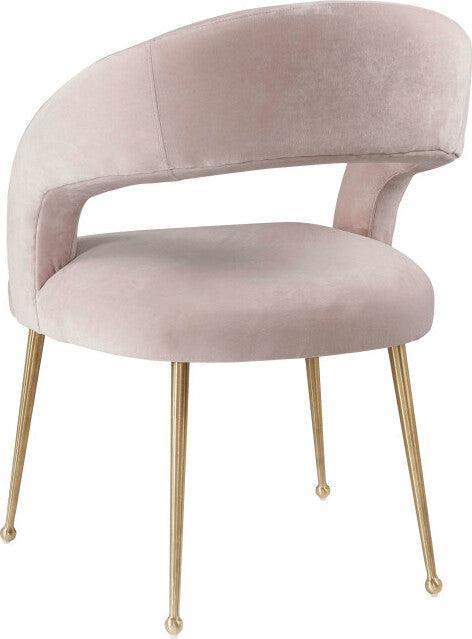 Tov Furniture Dining Chairs - Rocco Blush Velvet Dining Chair