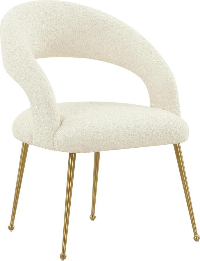 Tov Furniture Dining Chairs - Rocco Cream Boucle Dining chair
