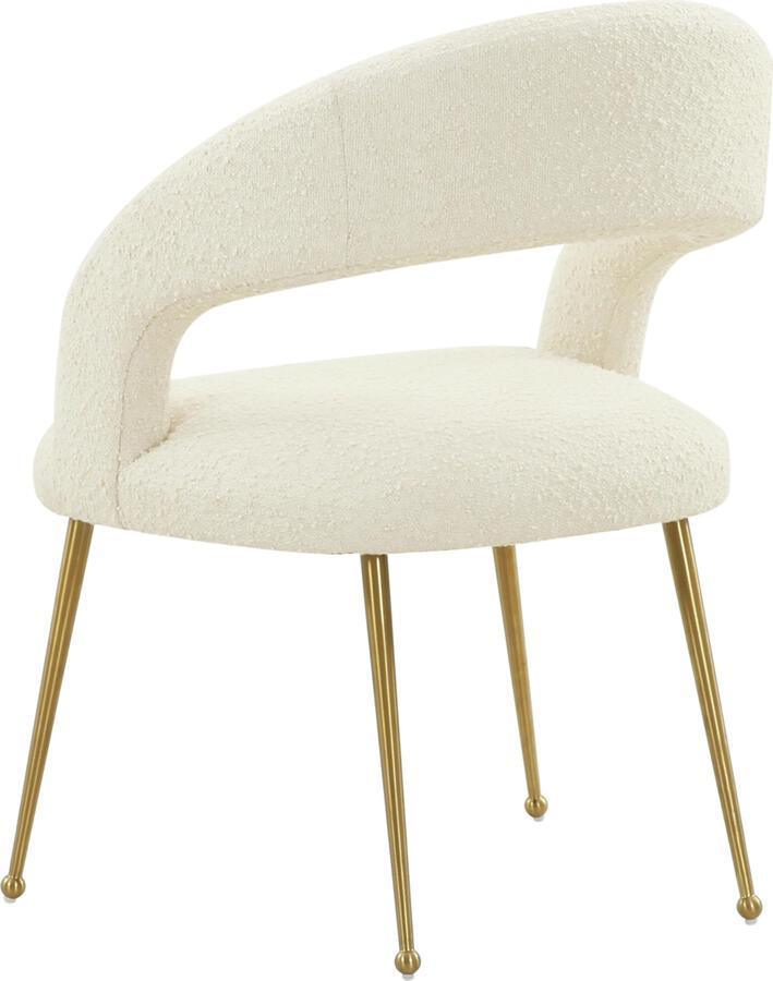 Tov Furniture Dining Chairs - Rocco Cream Boucle Dining chair