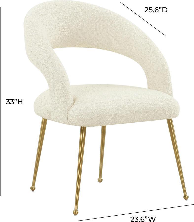 Tov Furniture Dining Chairs - Rocco Cream Boucle Dining chair