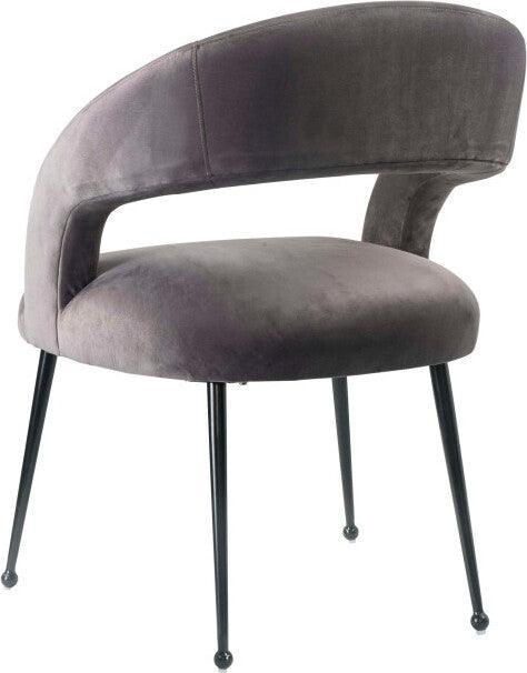 Tov Furniture Dining Chairs - Rocco Gray Velvet Dining Chair