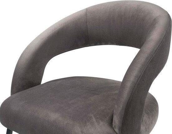 Tov Furniture Dining Chairs - Rocco Gray Velvet Dining Chair