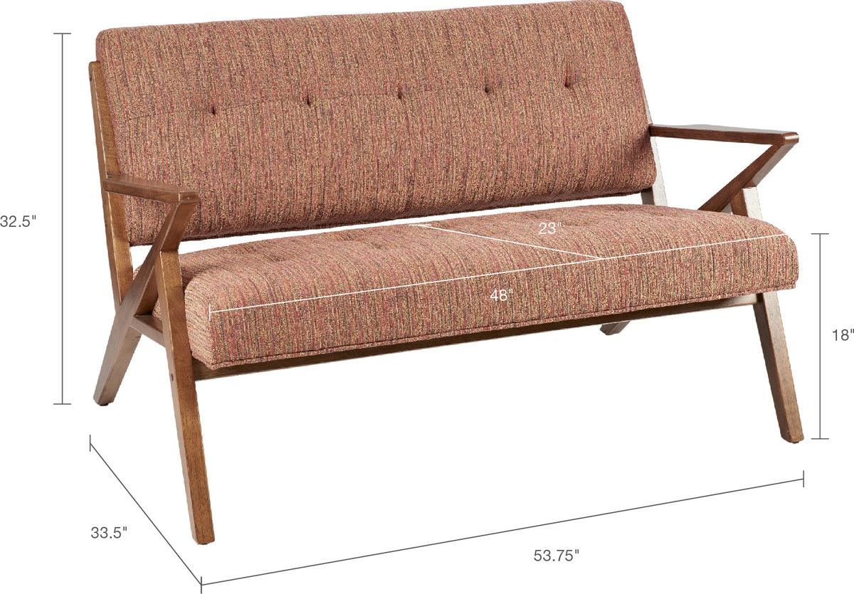Olliix.com Loveseats - Rocket Loveseat Orange