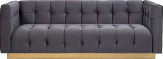 Tov Furniture Sofas & Couches - Roma Grey Velvet Sofa