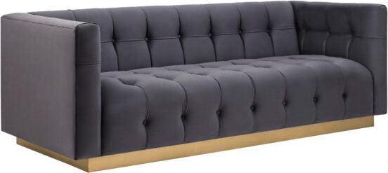Tov Furniture Sofas & Couches - Roma Grey Velvet Sofa