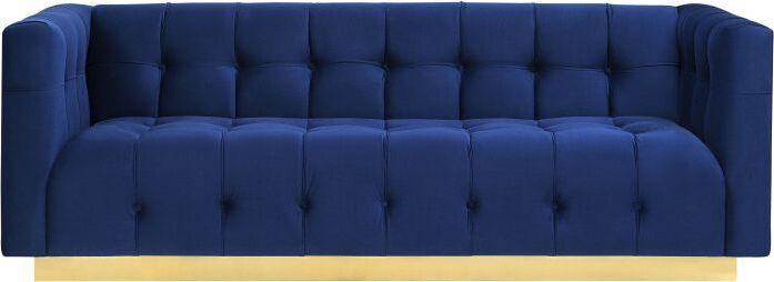 Tov Furniture Sofas & Couches - Roma Navy Velvet Sofa