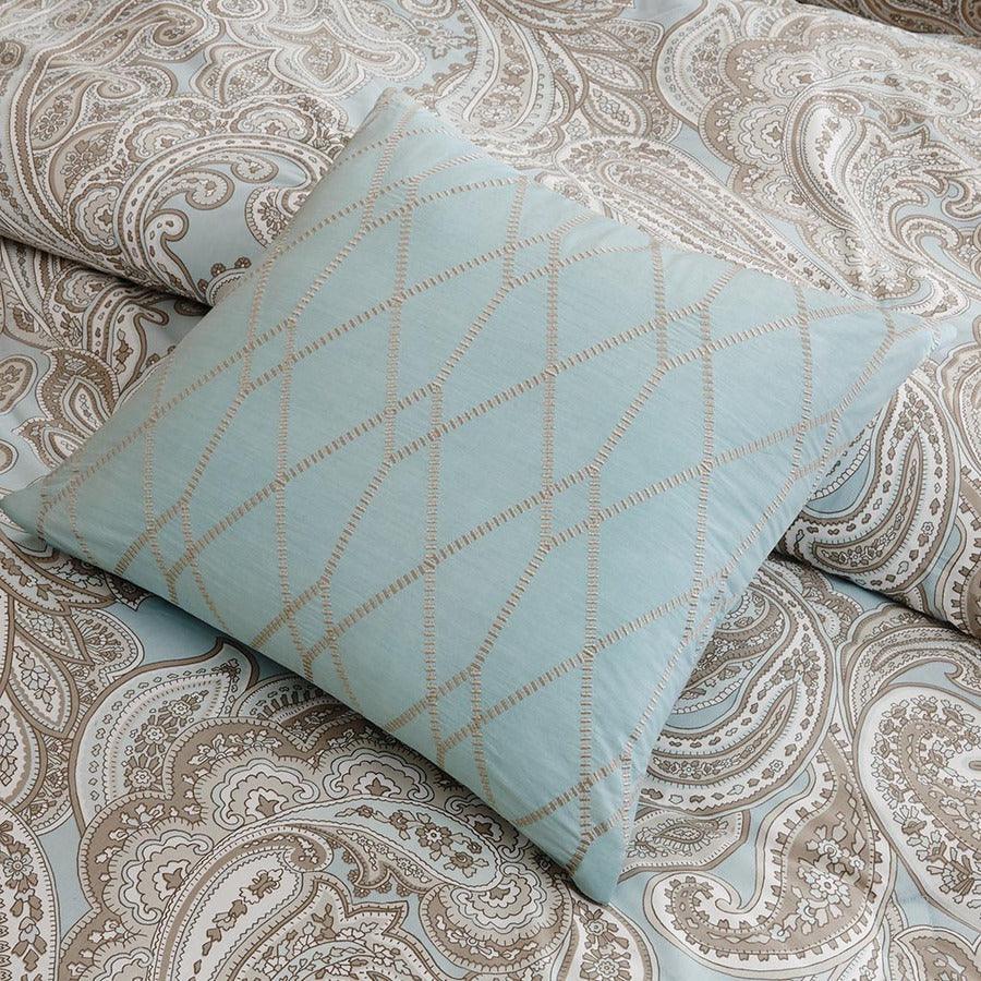 Olliix.com Comforters & Blankets - Ronan King/California King 5 Piece Cotton Comforter Set Blue