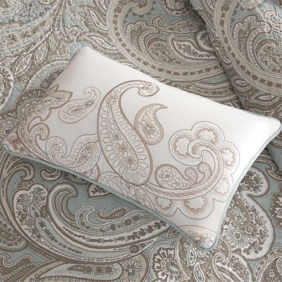 Olliix.com Comforters & Blankets - Ronan Transitional 4 Piece Coverlet Set King/Cal King Blue