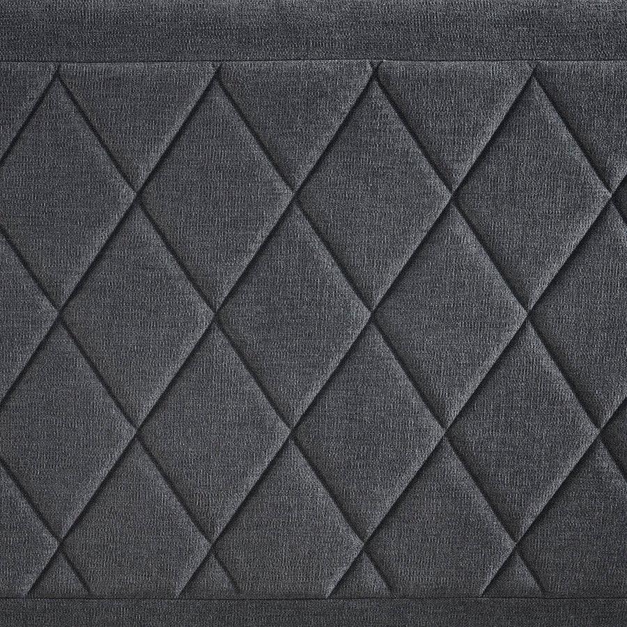 Olliix.com Beds - Rowen Quilted Upholestered Platform Bed Charcoal