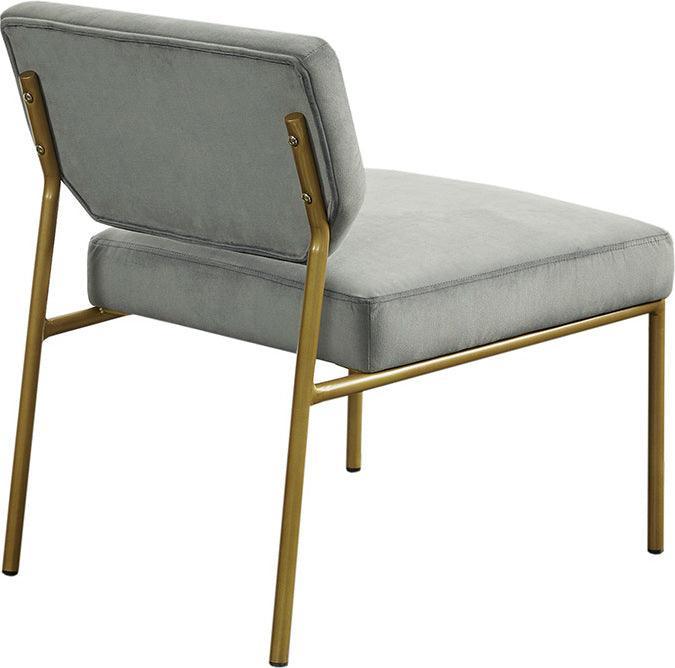 Olliix.com Accent Chairs - Roxie Metal Frame Slipper Chair Gray