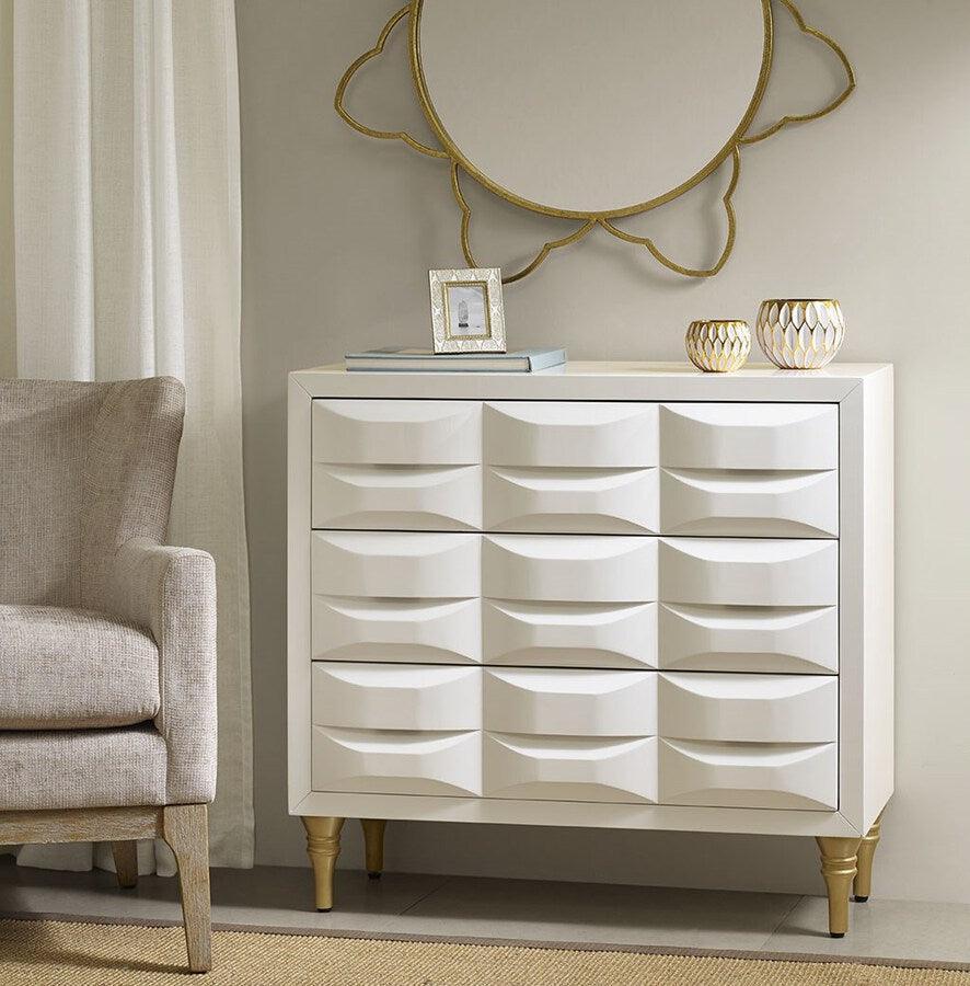 Olliix.com Chest of Drawers - Rubrix 3 Drawer Chest White