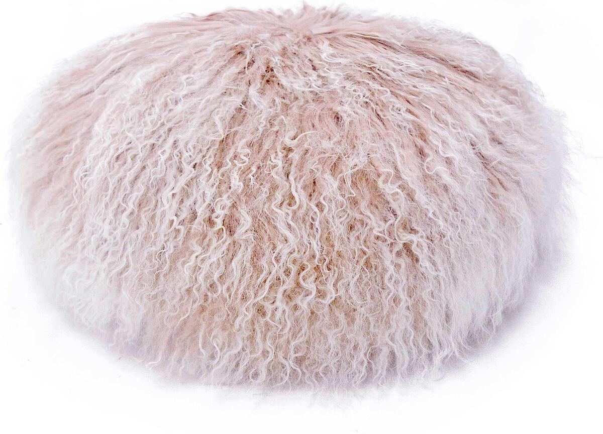 Tov Furniture Pillows & Throws - Ruby 16" Genuine Tibetan Lamb Fur Round Pillow