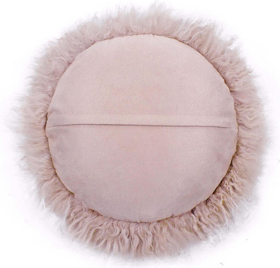 Tov Furniture Pillows & Throws - Ruby 16" Genuine Tibetan Lamb Fur Round Pillow