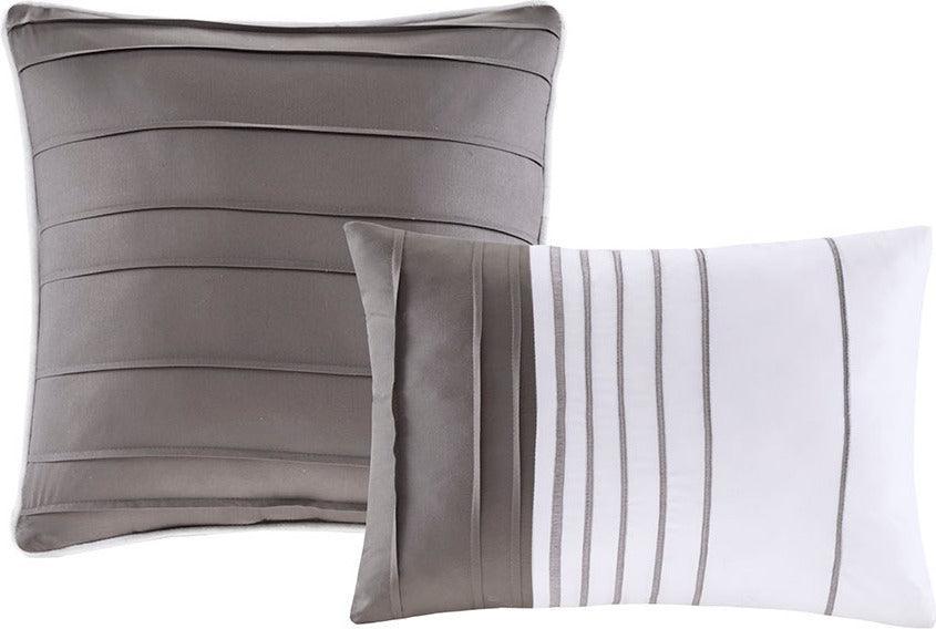 Olliix.com Comforters & Blankets - Rudy Casual Plaid Comforter Set Black Twin/Twin XL