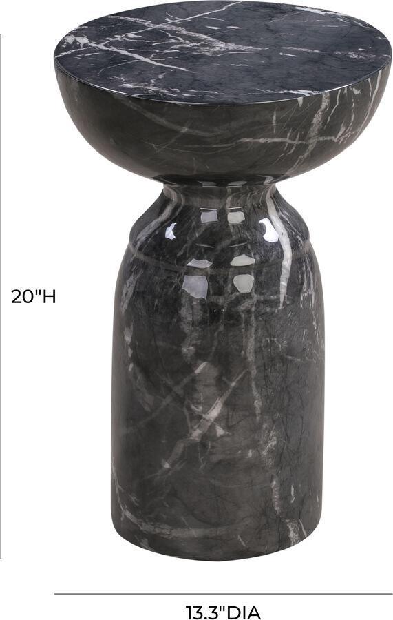 Tov Furniture Side & End Tables - Rue Black Marble Side Table