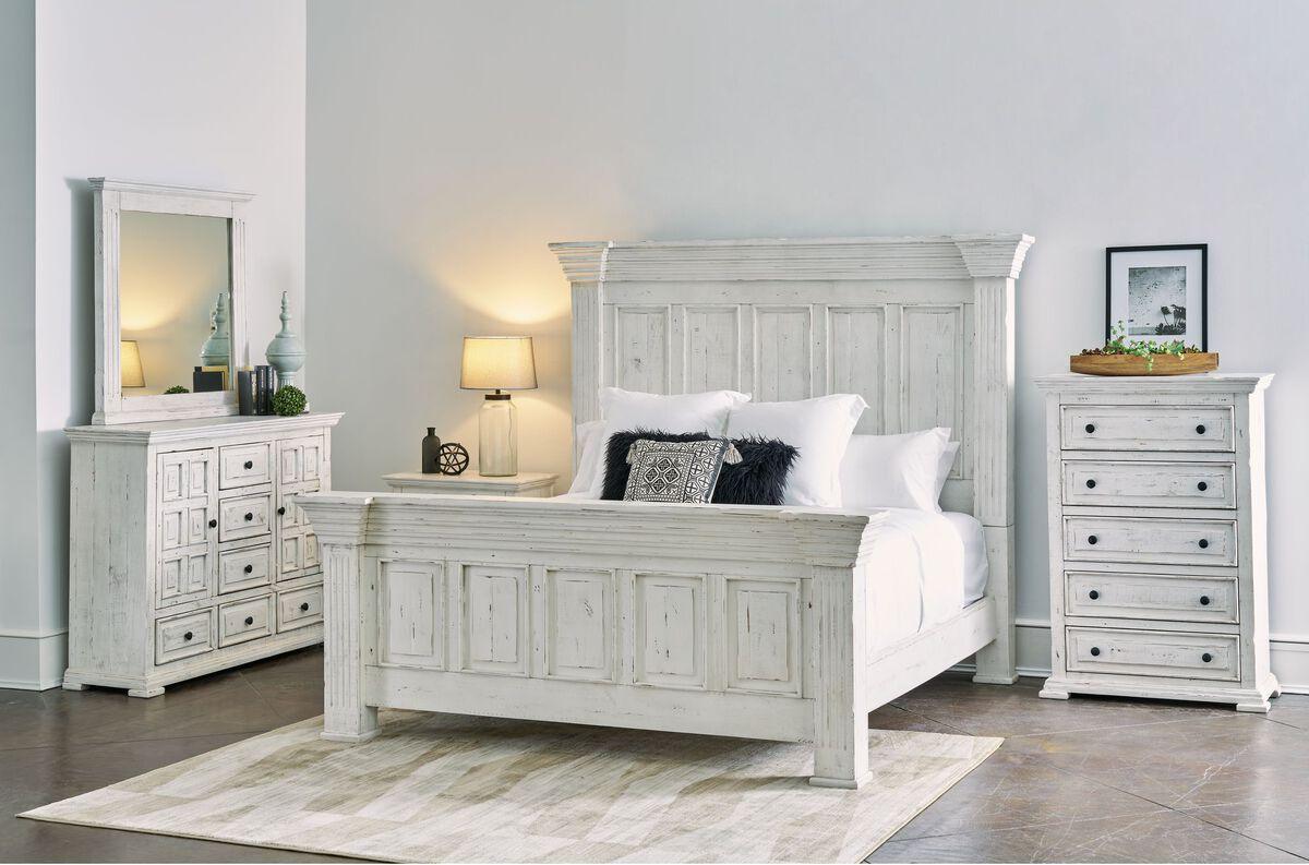Elements Bedroom Sets - Ruma White Dresser & Mirror Set White