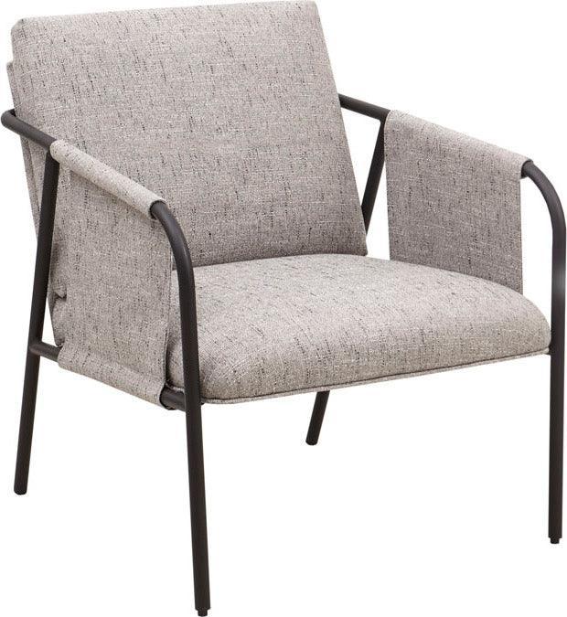 Olliix.com Accent Chairs - Ryan Metal Frame Accent Chair Matte Black