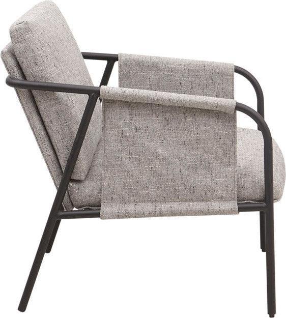 Olliix.com Accent Chairs - Ryan Metal Frame Accent Chair Matte Black
