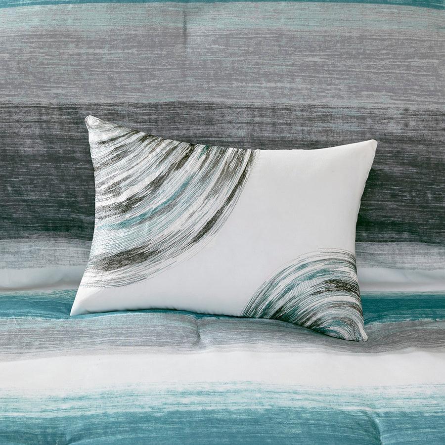 Olliix.com Comforters & Blankets - Saben Complete 20 " D Comforter and Cotton Sheet Set Aqua Cal King