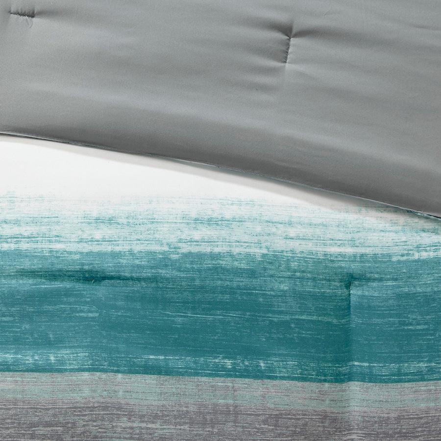 Olliix.com Comforters & Blankets - Saben Complete Comforter and Cotton Sheet Set Aqua Full